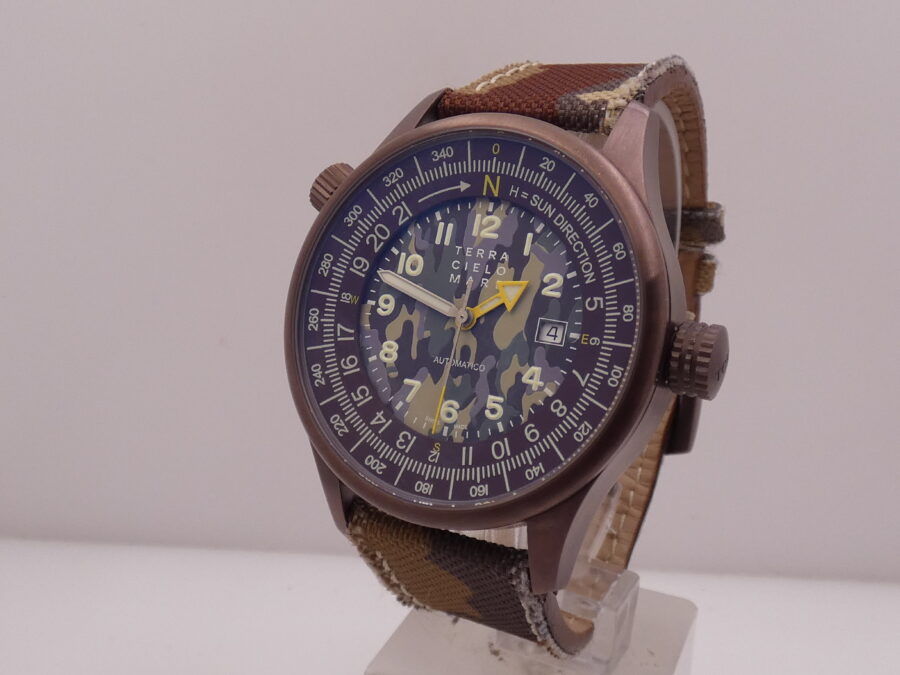 Terra Cielo Mare Orienteering Tundra N.O.S. BOX&PAPERS Titanium& Steel Mimetic Dial Automatico New Old Stock - immagine 9