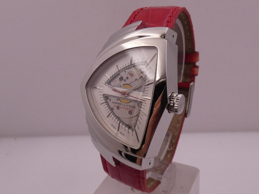 Hamilton Ventura Automatico H245150 BOX&PAPERS Skeleton Dial Steel Anni '2000s - immagine 9