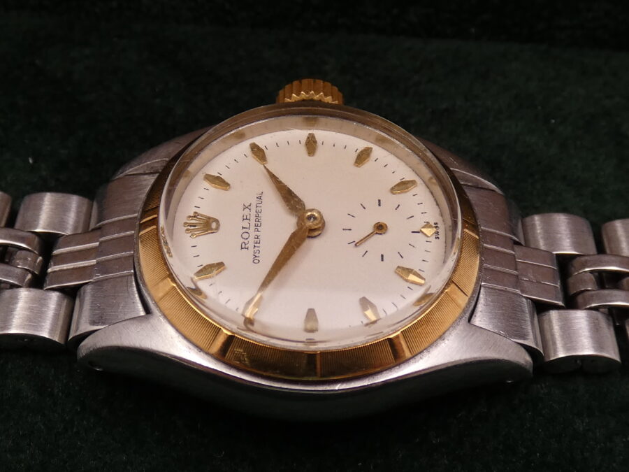 Rolex Oyster Perpetual Lady 6505 Automatico 18Kt Gold Bezel & Steel JUST SERVICED ANNO 1963 - immagine 9