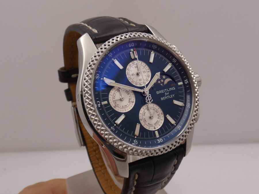 Cronografo Breitling Bentley Mark VI Triple Calendar Moonphases P19362 Platinum Bezel Special Edition With BOX - immagine 9