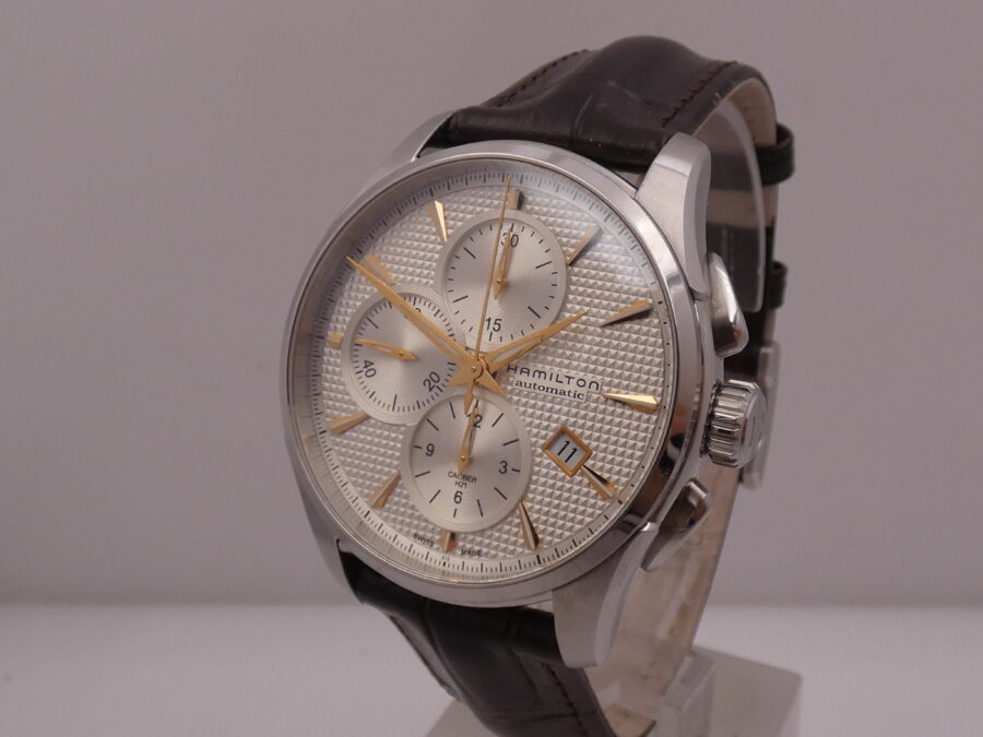 Hamilton Jazzmaster Auto Chrono BOX&PAPERS Anno 2021 Honeycomb Dial Automatico Acciaio Ref. H325961 - immagine 9