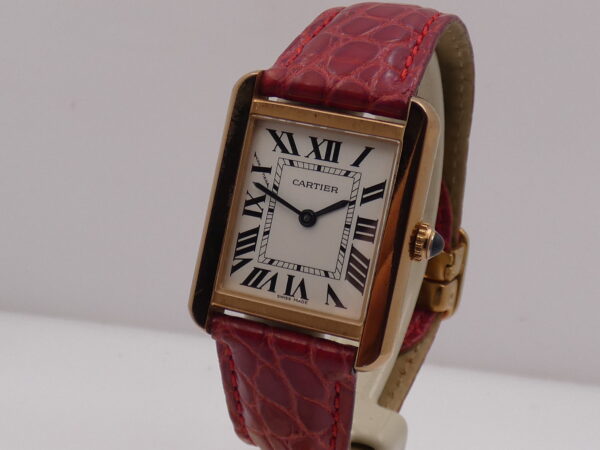 Cartier Tank Solo 3168 18Kt Rose Gold & Steel Roman Dial Swiss Made W5200002