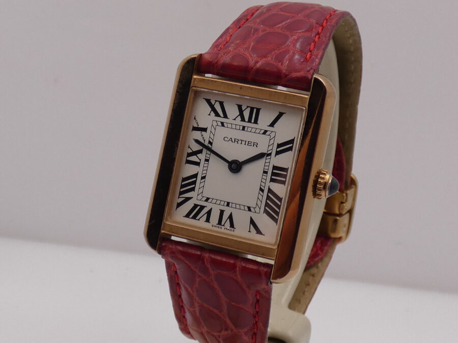 Cartier Tank Solo 3168 18Kt Rose Gold & Steel Roman Dial Swiss Made W5200002 - immagine 10