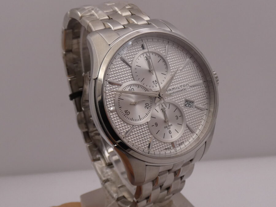 Hamilton Jazzmaster Auto Chrono Caliber H-21 Chronografo H325960 NEW BOX&PAPERS Automatico Acciaio With Bracelet - immagine 10