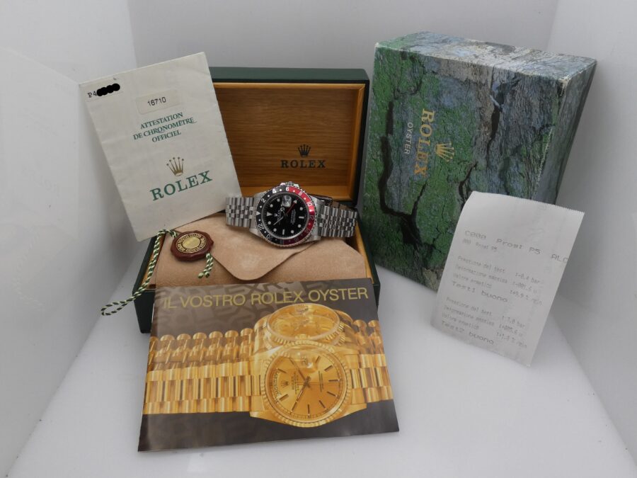 Rolex GMT-Master II Jubilee 16710 Coke BOX&PAPERS Never Polished ANNO 2001 Automatico Acciaio - immagine 10
