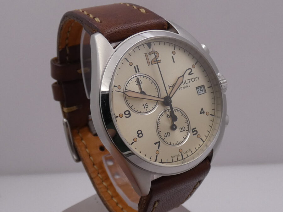 Hamilton Cronografo Khaki Pilot Pioneer 41mm With PAPERS ANNO 2019 Acciaio - immagine 10