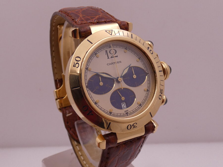 Cartier Pasha Chronografo 38mm 30009 18Kt Solid Gold With Deployante 1991 - immagine 10
