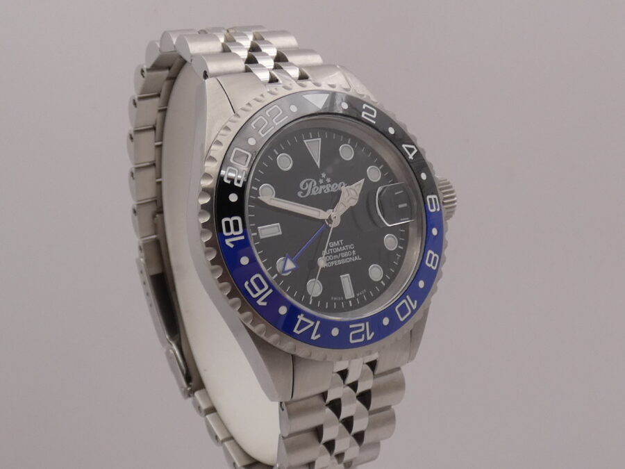 Perseo GMT Subaquatic Batman 200m 6785 NEW BOX&PAPERS Automatico Jubilee Bracelet Mai Indossato - immagine 10