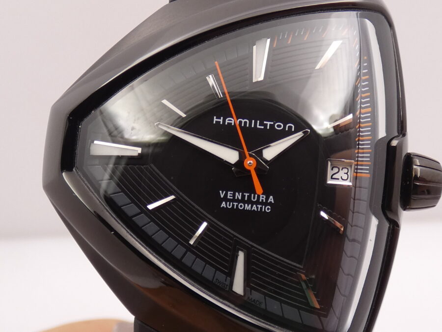 Hamilton Ventura Elvis80 Black Pvd H245850 NEW BOX&PAPERS Automatico Mai Indossato - immagine 10