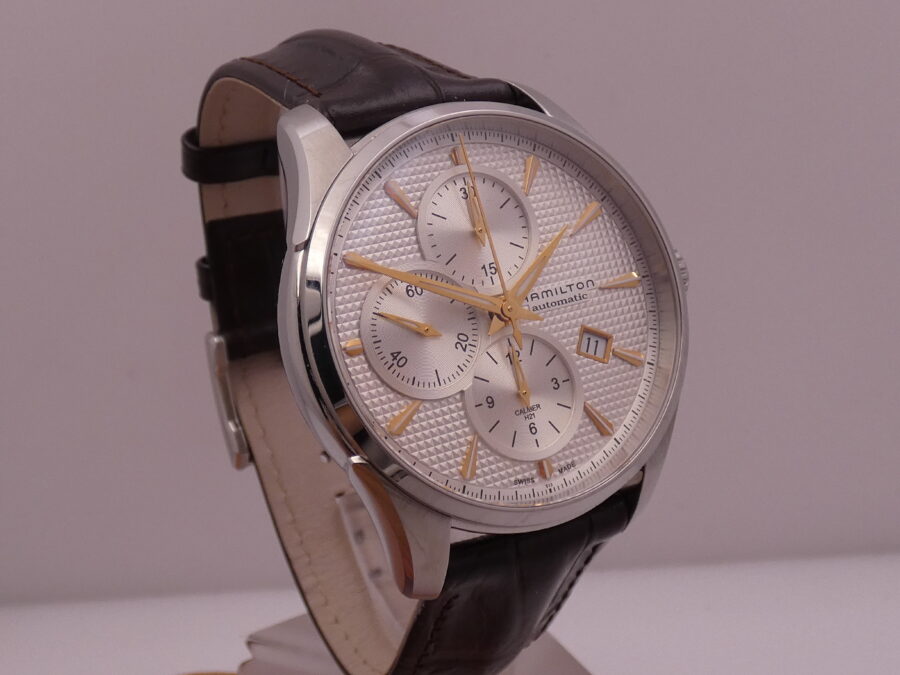 Hamilton Jazzmaster Auto Chrono BOX&PAPERS Anno 2021 Honeycomb Dial Automatico Acciaio Ref. H325961 - immagine 10