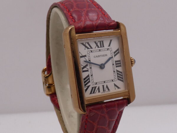 Cartier Tank Solo 3168 18Kt Rose Gold & Steel Roman Dial Swiss Made W5200002