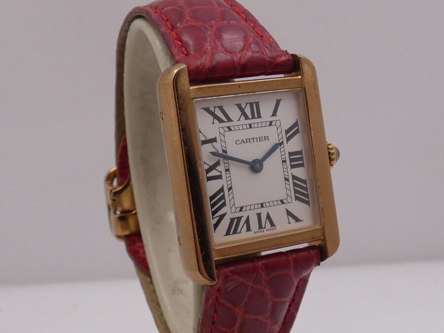 Cartier Tank Solo 3168 18Kt Rose Gold & Steel Roman Dial Swiss Made W5200002 - immagine 11