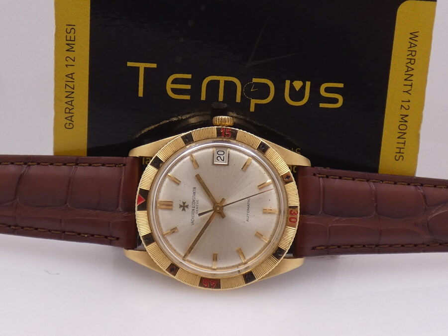 Vacheron Constantin Turnograph Thunderbird 6782 Automatic Red Quarter 18Kt Solid Gold Years '60s 100 PCS/World - immagine 2