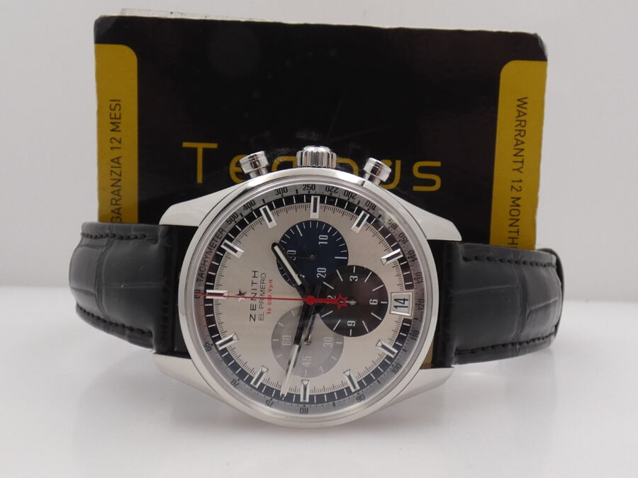Cronografo Zenith El Primero Chronomaster 36'000 Vph  BOX&PAPERS Automatico Anno 2014 Acciaio 03.2040.400 - immagine 2