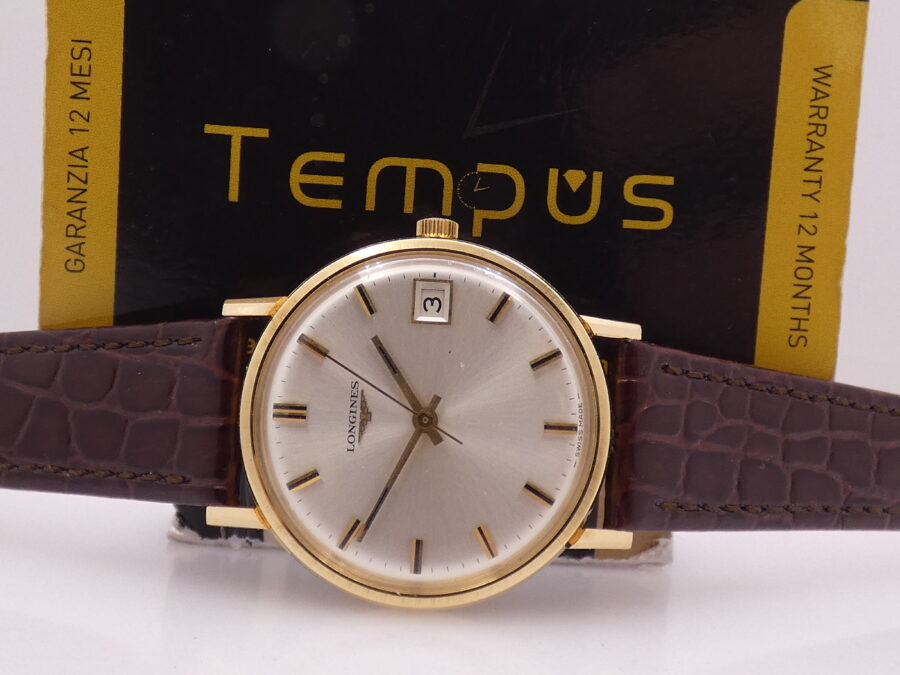 Longines Classic Date Vintage Oro Pieno 18Kt 8192 Carica Manuale Anno 1968 Orologio Meraviglioso - immagine 2