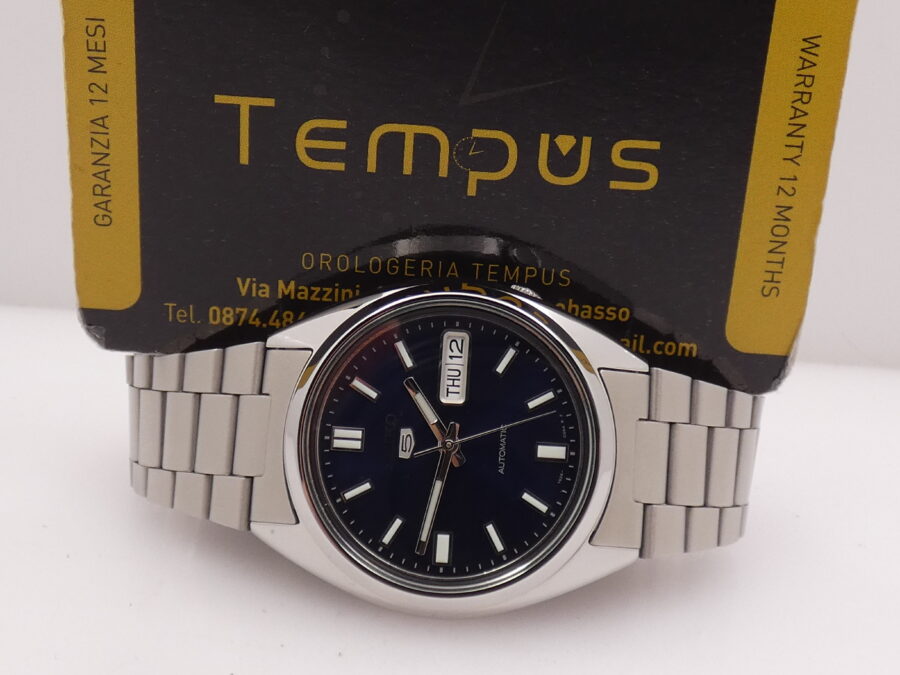 Seiko 5 Automatico BOX & PAPERS Blue Dial Braccialato Acciaio Ref. 7S26-0480 - immagine 2