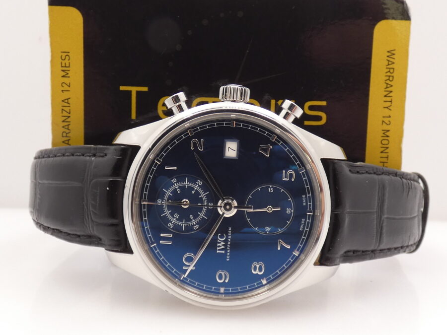 Cronografo IWC Portuguese With PAPERS ANNO 2018 Automatico Acciaio Ref. IW390303 - immagine 2