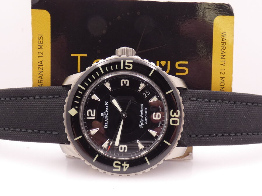 Blancpain Fifty Fathoms 45mm Titanio BOX&PAPERS Anno 2023 Automatico Rotore in Oro Bianco 18Kt - immagine 2