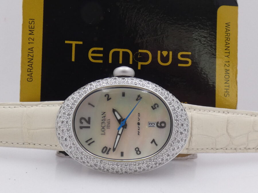 Locman Nuovo Diamonds 1.6 ct MOP DIAL NEW BOX&PAPERS Aluminium MAI INDOSSATO Ref. 015 ANNI '2000s - immagine 2
