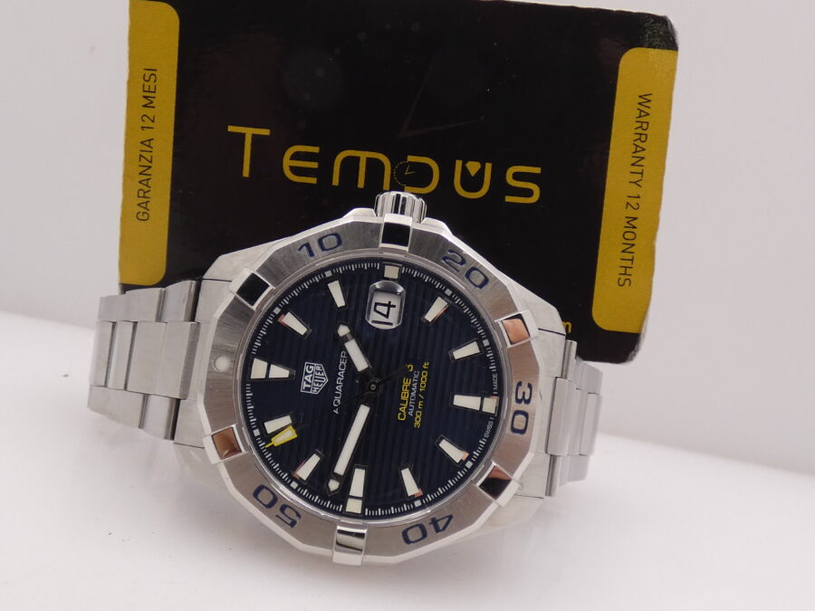 TAG Heuer Aquaracer 300M Calibro 5 43mm WAY2012 BOX&PAPERS Anno 2019 Automatico Braccialato Acciaio - immagine 2