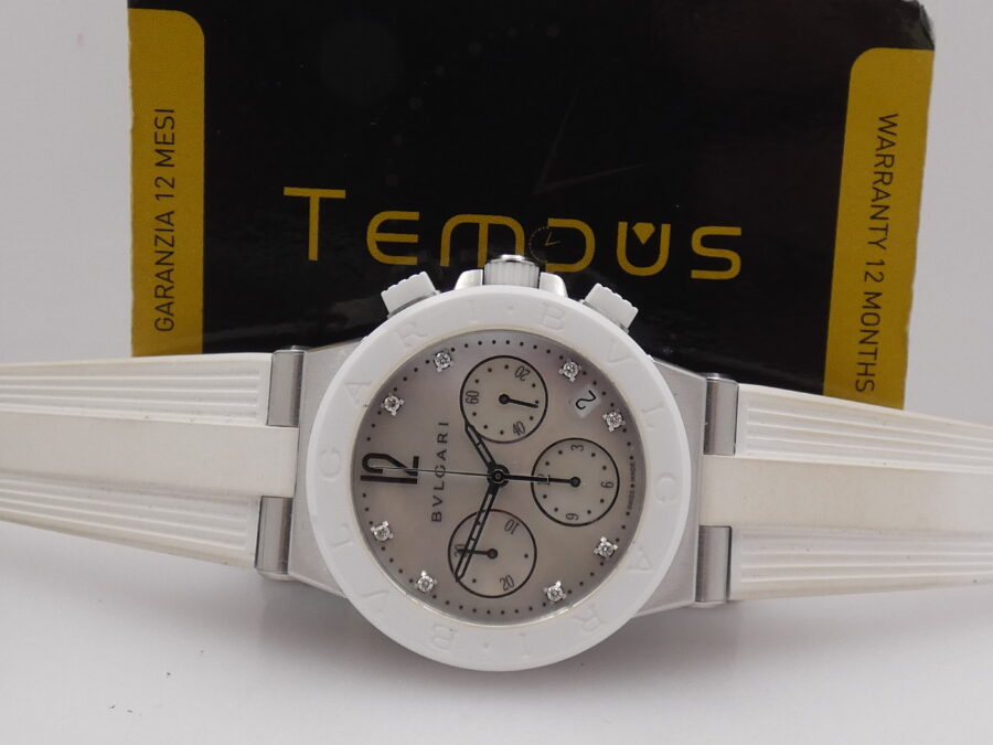 Cronografo Bulgari Diagono Automatico MOP Dial & Diamonds N.O.S. BOX&PAPERS New Old Stock - immagine 2