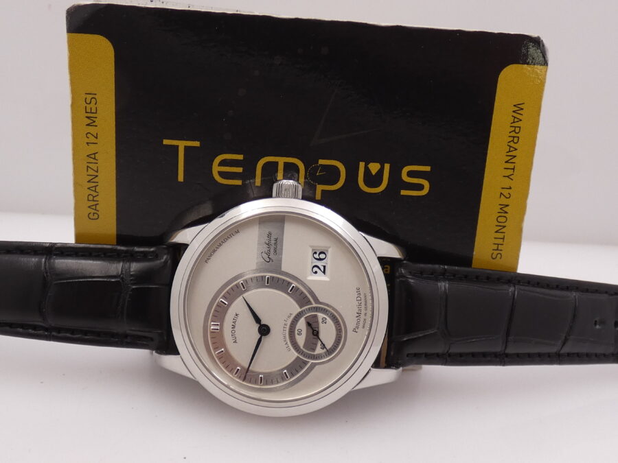Glashütte Original PanoMaticDate Panoramadatum With PAPERS Anno 2011 Automatico Duplex Swan-neck Acciaio - immagine 2