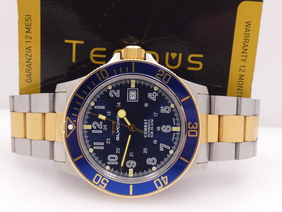 Glycine Combat SUB 42mm GL0081 BOX&PAPERS Automatico Acciaio & Oro 18Kt G.F. Anno 2021 TOP CONDITION - immagine 2