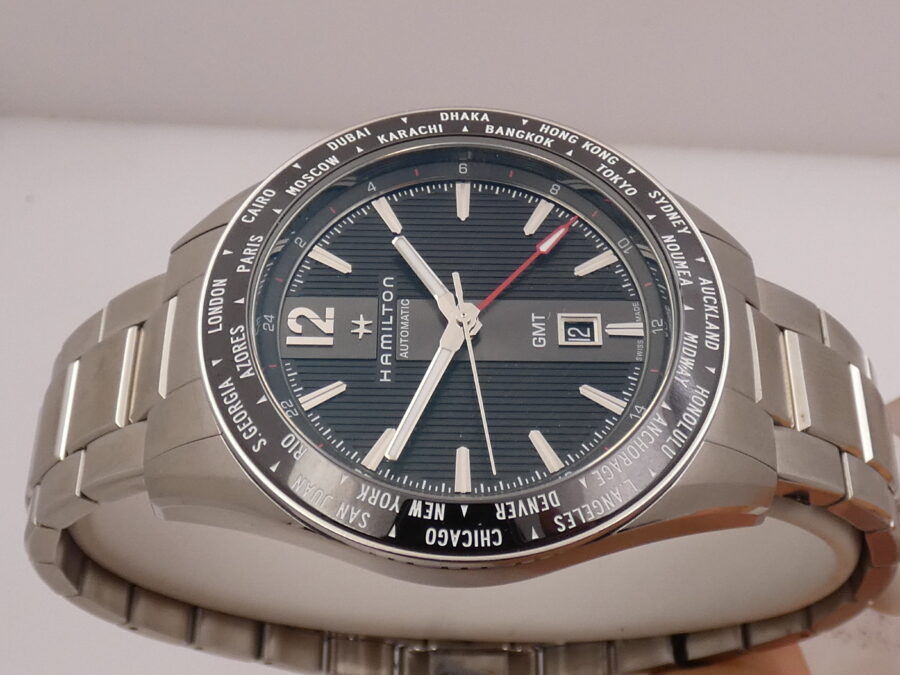 Hamilton Broadway GMT Edition 46mm NEW BOX&PAPERS Automatico Braccialato Acciaio Ref H437250 Limited Edition Mai indossato