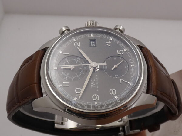Cronografo IWC Portuguese Classico 42mm Automatico Acciaio Grey Dial IW390404