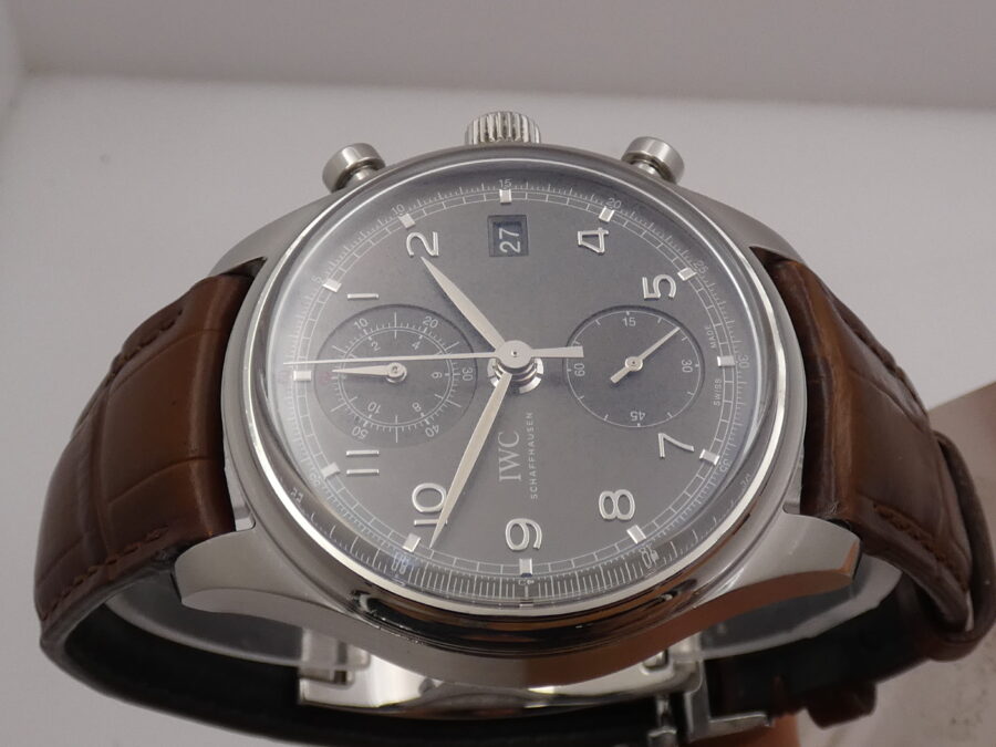 Cronografo IWC Portuguese Classico 42mm Automatico Acciaio Grey Dial IW390404