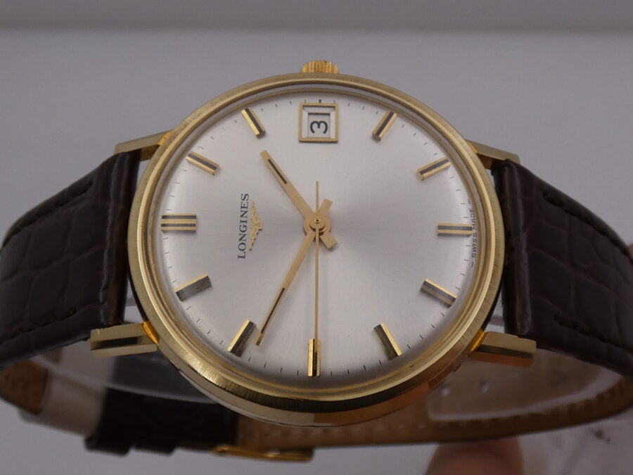 Longines Classic Date Vintage Oro Pieno 18Kt 8192 Carica Manuale Anno 1968 Orologio Meraviglioso