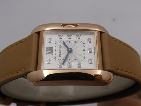 Cartier Tank Anglaise SERVICED IN CARTIER Small Diamonds Dial Oro Rosa 18Kt TOP CONDITION WJTA0007