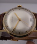 Zenith Stellina Date Oro Massiccio 18 Kt Anni '60s Appena Revisionato Carica Manuale