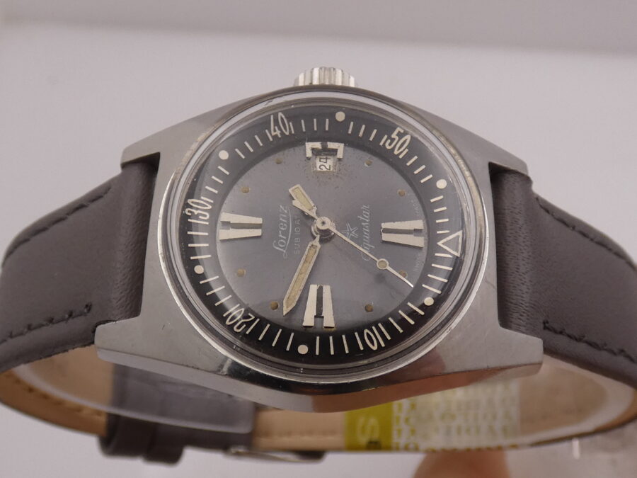 Lorenz Rare Diver Aquastar MidSize 29mm 2369 Automatico Date Acciaio Anni '70