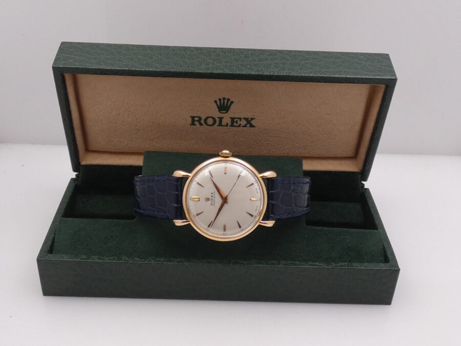 Rolex Precision 4411 Superbalance Chronometer Spider Lugs 18Kt Rose Solid Gold YEARS '50s - immagine 11