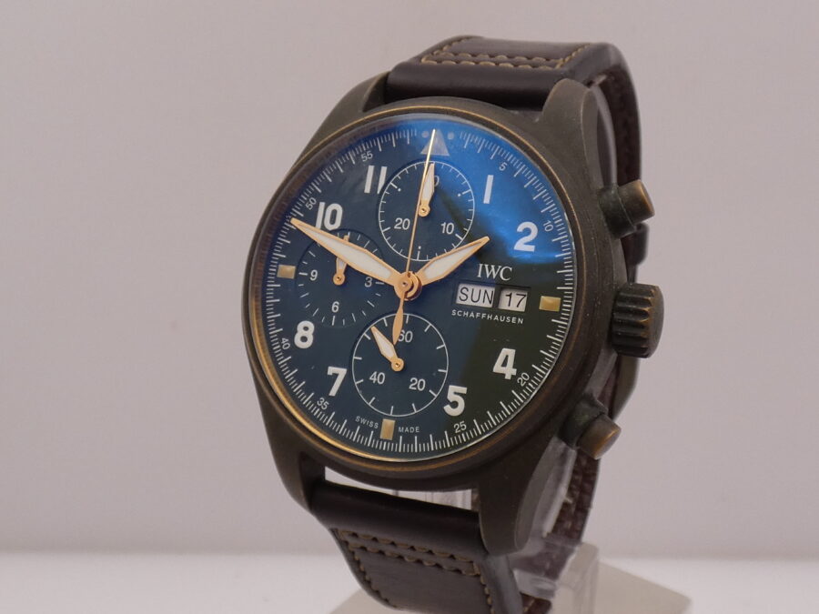 Cronografo IWC Pilot Spitfire Day-Date Bronze With PAPERS Automatico Acciaio 2021 Ref. IW387902 - immagine 10