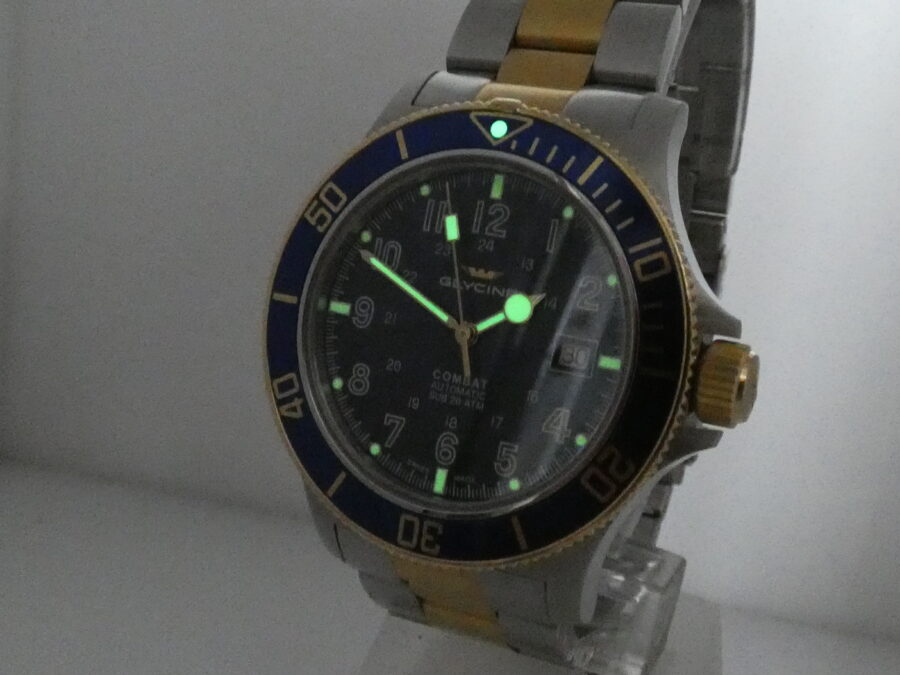 Glycine Combat SUB 42mm GL0081 BOX&PAPERS Automatico Acciaio & Oro 18Kt G.F. Anno 2021 TOP CONDITION - immagine 11