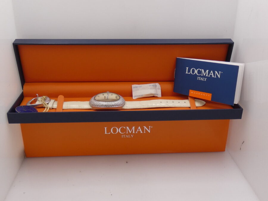 Locman Nuovo Diamonds 1.6 ct MOP DIAL NEW BOX&PAPERS Aluminium MAI INDOSSATO Ref. 015 ANNI '2000s - immagine 12