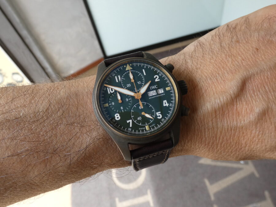 Cronografo IWC Pilot Spitfire Day-Date Bronze With PAPERS Automatico Acciaio 2021 Ref. IW387902 - immagine 11