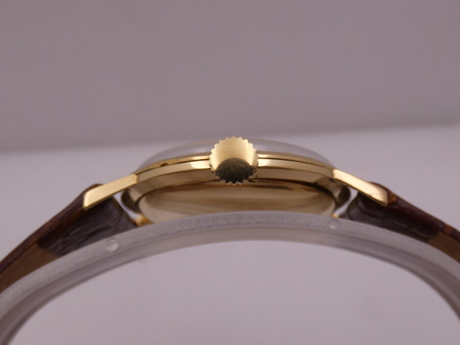 Zenith Stellina Date Oro Massiccio 18 Kt Anni '60s Appena Revisionato Carica Manuale - immagine 13