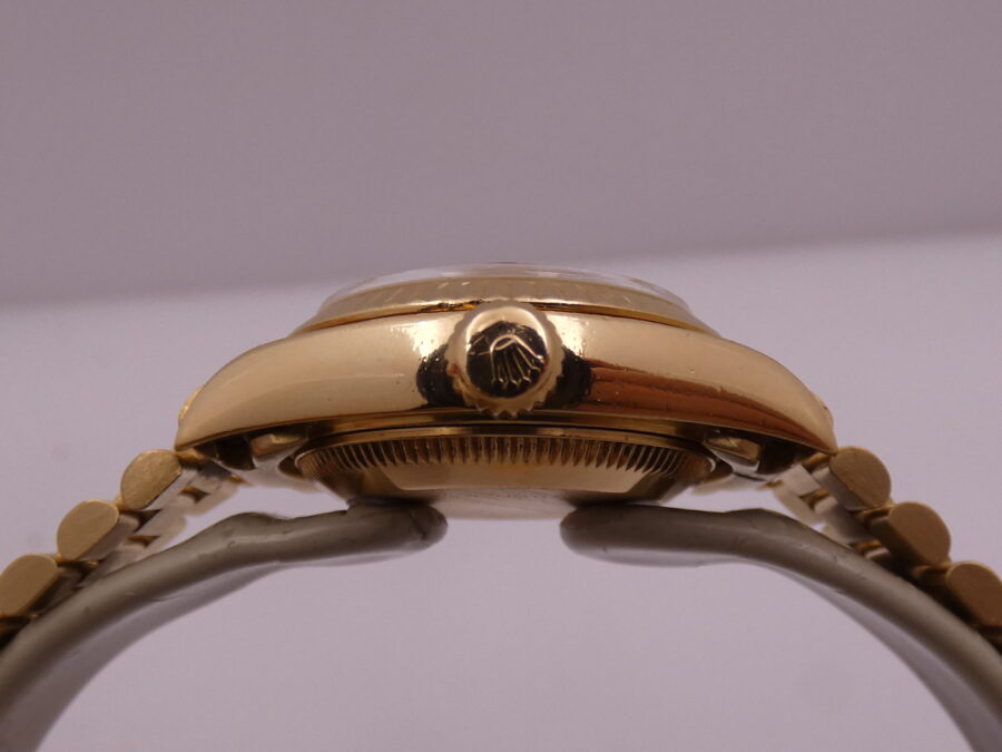 Rolex Lady-Datejust President 69178 Oro Pieno 18Kt FACTORY DIAMOND Dial FULL SET 1991 Automatico - immagine 15