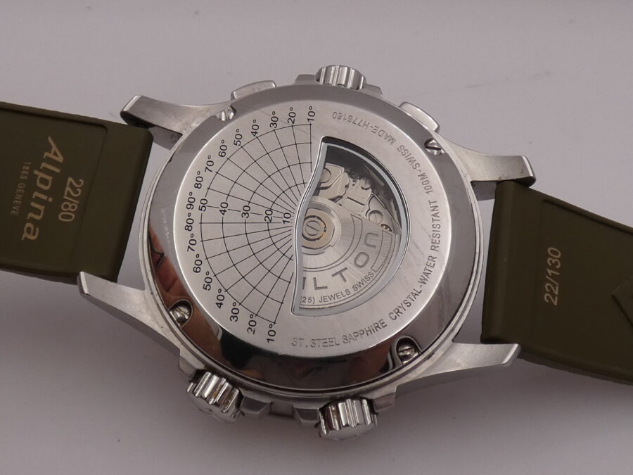 Hamilton Khaki X-Wind Aviation Chronograph 44mm BOX&PAPERS Automatic Year 2008 Steel Ref. H77656713 - immagine 15