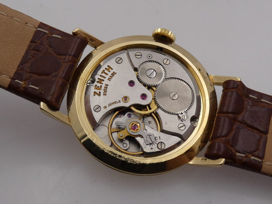 Zenith Stellina Date Oro Massiccio 18 Kt Anni '60s Appena Revisionato Carica Manuale - immagine 16