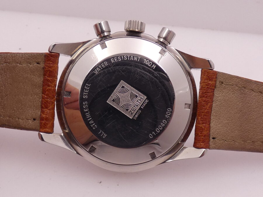 Cronografo Zenith El Primero RARO El Primero De Luca Prima Serie MK1 Porcelain Panda Dial Automatico Anno 1988 - immagine 16