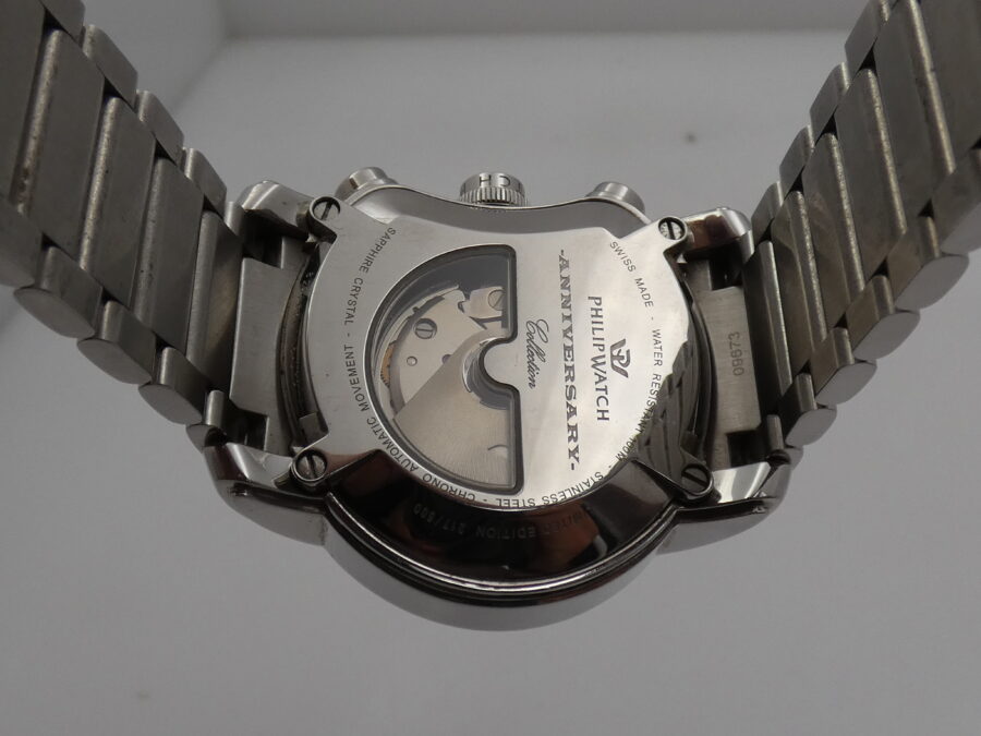 Philip Watch 150 Anniversary Chronograph BOX&PAPERS Automatic Year 2013 With Bracelet Steel - immagine 17