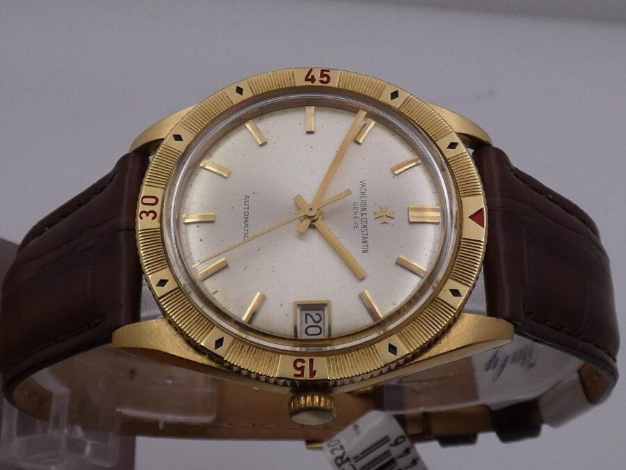 Vacheron Constantin Turnograph Thunderbird 6782 Automatic Red Quarter 18Kt Solid Gold Years '60s 100 PCS/World - immagine 3