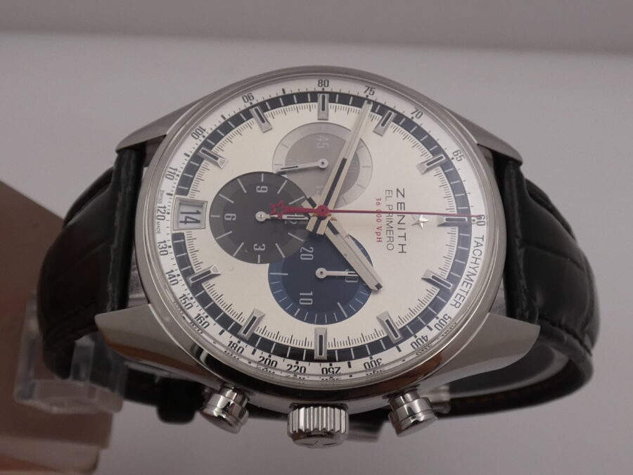 Cronografo Zenith El Primero Chronomaster 36'000 Vph  BOX&PAPERS Automatico Anno 2014 Acciaio 03.2040.400 - immagine 3