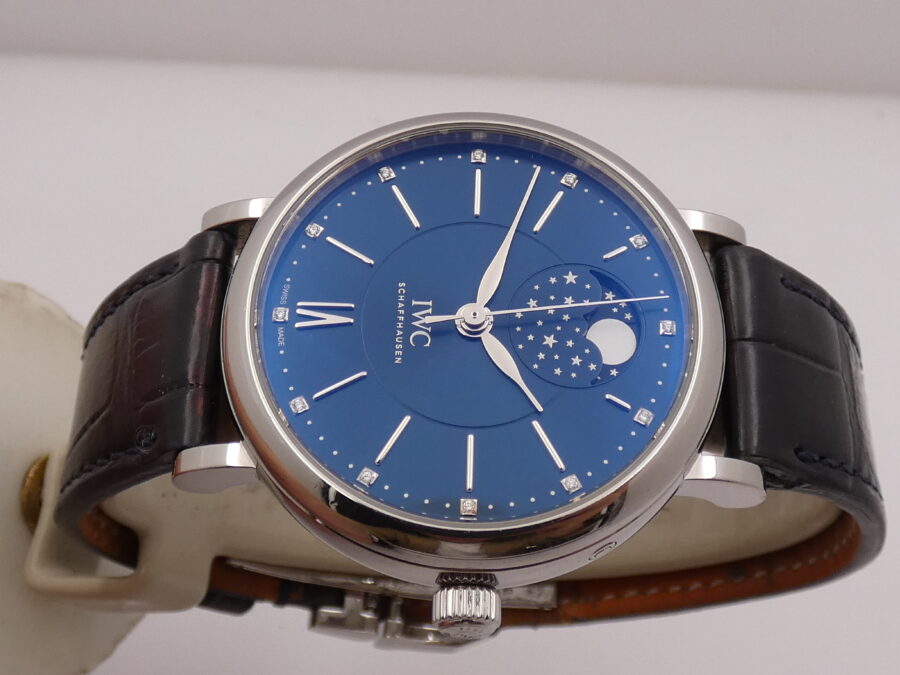 IWC Portofino Moon Phase IW4590 Automatico Diamonds Dial With PAPERS ANNO 2016 Limited Edition Laureus Sport For Good Foundation - immagine 4
