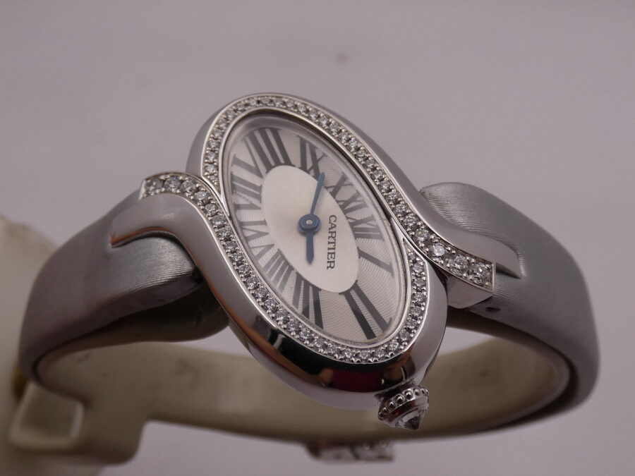 Cartier Délices de Cartier Lady Oro Bianco 18Kt Diamonds Bezel TOP CONDITION Ref. WG800018 - immagine 3