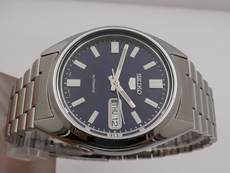 Seiko 5 Automatico BOX & PAPERS Blue Dial Braccialato Acciaio Ref. 7S26-0480 - immagine 3